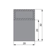 Kép 7/7 - Rujz Design matt króm 170 mm bútorfogantyú 347.20