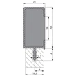 Kép 4/4 - Rujz Design matt króm 164 mm bútorfogantyú 455.18