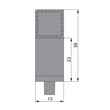 Kép 2/2 - Rujz Design fényes króm 181 mm bútorfogantyú 476.15 Cr/cr