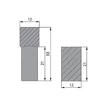 Kép 2/2 - Rujz Design szatén nikkel 428 mm bútorfogantyú 546.12B