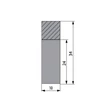 Kép 6/6 - Rujz Design fényes króm 138 mm bútorfogantyú 550.10