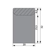 Kép 2/2 - Rujz Design szatén vörösréz 263 mm bútorfogantyú 573.20