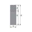 Kép 4/4 - Rujz Design szatén fekete nikkel 426 mm bútorfogantyú 574.10