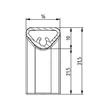 Kép 2/2 - Rujz Design matt króm 283 mm bútorfogantyú 644.16