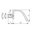 Kép 2/2 - Rujz Design matt króm 260 mm bútorfogantyú 648.17