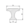 Kép 6/6 - Rujz Design szatén arany 110 mm bútorfogantyú 651.24