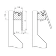 Kép 3/3 - Rujz Design fényes króm 60 mm bútorfogantyú 675.25