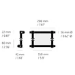 Kép 5/5 - Buster+Punch Cast PULL BAR / DOUBLE SIDED szatén sárgaréz 200 mm small kétoldalú bútorfogantyú UPB-052126