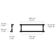 Kép 5/5 - Buster+Punch Cast PULL BAR / DOUBLE SIDED szatén sárgaréz 400 mm large kétoldalú bútorfogantyú UPB-052134
