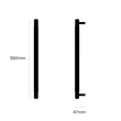 Kép 5/5 - Buster+Punch Cross PULL BAR fekete 360 mm large bútorfogantyú UK-PB-H-360-BL-A