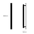 Kép 7/7 - Buster+Punch Cross PULL BAR / PLATE füstös bronz large 400 mm bútorfogantyú UK-PB-HP-360-SM-A