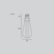 Kép 3/3 - Buster+Punch Bulb arany felületű LED égő / E27 / 125 lm / Nem Dimmelhető / BB-TD-E27-ND-GO-B