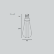 Kép 3/3 - Buster+Punch Bulb füstös felületű LED égő / E27 / 125 lm / Nem Dimmelhető / BB-TD-E27-ND-SM-B