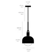 Kép 6/6 - Buster+Punch Forked Shade Globe Opal medium függőlámpa, sárgaréz / E27 / RFP-813091