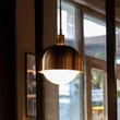 Kép 4/8 - Buster+Punch Forked Shade Globe Opal large függőlámpa, sárgaréz / E27 / RFP-813093