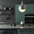 Kép 3/6 - Buster+Punch Forked Shade Globe Opal large függőlámpa, rozsdamentes acél / E27 / RFP-833103