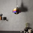 Kép 2/6 - Buster+Punch Forked Shade Globe Opal medium függőlámpa, égetett acél / E27 / RFP-893121