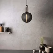 Kép 2/6 - Buster+Punch Linear Forked Globe Smoked medium függőlámpa, rozsdamentes acél / E27 / RFP-853109