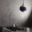 Kép 3/7 - Buster+Punch Forked Shade Globe Smoked large függőlámpa, égetett acél / E27 / RFP-893124