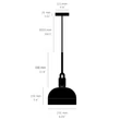 Kép 5/5 - Buster+Punch Forked Shade medium függőlámpa, égetett acél / E27 / RFP-893125