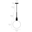 Kép 4/4 - Buster+Punch Forked Globe Opal large függőlámpa, fegyverszürke / E27 / RFP-873118