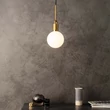 Kép 3/5 - Buster+Punch Forked Globe Opal medium függőlámpa, sárgaréz / E27 / RFP-823097
