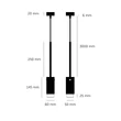 Kép 2/5 - Buster+Punch Exhaust Stone Pendant lámpa, fegyverszürke Linear / GU10 / REIG-653936