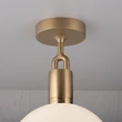 Kép 2/6 - Buster+Punch Linear Forked Ceiling Globe Opal large mennyezeti lámpa, szatén réz / E27 / RFC-823134