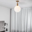 Kép 3/6 - Buster+Punch Linear Forked Ceiling Globe Opal large mennyezeti lámpa, szatén réz / E27 / RFC-823134
