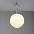 Kép 1/5 - Buster+Punch Forked Ceiling Globe Opal large mennyezeti lámpa, rozsdamentes acél / E27 / RFC-843144