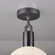 Kép 2/6 - Buster+Punch Forked Ceiling Globe Opal medium mennyezeti lámpa, fegyverszürke / E27 / RFC-873153