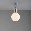 Kép 1/5 - Buster+Punch Forked Ceiling Globe Opal medium mennyezeti lámpa, szatén rozsdamentes acél / E27 / RFC-843143