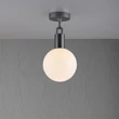 Kép 1/6 - Buster+Punch Linear Forked Ceiling Globe Opal medium mennyezeti lámpa, fegyverszürke / E27 / RFC-873153