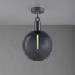 Kép 1/6 - Buster+Punch Forked Ceiling Globe Smoked large mennyezeti lámpa, fegyverszürke / E27 / RFC-883156