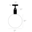 Kép 5/5 - Buster+Punch Linear Forked Ceiling Globe Smoked large mennyezeti lámpa, szatén rozsdamentes acél/ E27 / RFC-853146