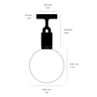 Kép 6/6 - Buster+Punch Linear Forked Ceiling Globe Smoked medium mennyezeti lámpa, fegyverszürke / E27 / RFC-883155
