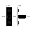 Kép 5/5 - Buster+Punch Linear szatén sárgaréz bútorgomb pár PLATE GFK-05321