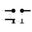 Kép 7/7 - Buster+Punch Linear szatén sárgaréz körrozettás kilincsgarnitúra RLH-051033