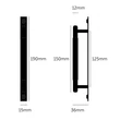 Kép 5/5 - Buster+Punch Linear plate fekete small 190/125 mm bútorfogantyú GPB-02303