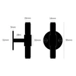 Kép 5/5 - Buster+Punch Cross szatén rozsdamentes acél T-BAR PLATE  bútorfogantyú UK-TB-HP-ST-C