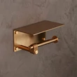Kép 4/7 - Buster+Punch Cast Toilet Roll Holder-Shelf - Wc-papír tartó, polccal szatén réz UTA-052158