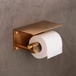 Kép 5/7 - Buster+Punch Cast Toilet Roll Holder-Shelf - Wc-papír tartó, polccal szatén réz UTA-052158
