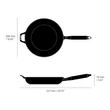 Kép 8/8 - Buster+Punch PAN / ⌀ 28CM / STAUB Cross fekete - rozsdamentes acél serpenyő UKA-044239