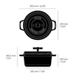 Kép 8/8 - Buster+Punch COCOTTE / ⌀ 24CM / STAUB fekete - sárgaréz lábas UKA-064233