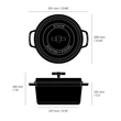 Kép 8/8 - Buster+Punch COCOTTE / ⌀ 28CM / STAUB fekete - sárgaréz lábas UKA-064236