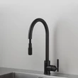 Kép 2/9 - Buster+Punch Linear / EU Kitchen tap / Pull-Out Mixer / kihúzható fejű konyhai csaptelep fekete C0-592627