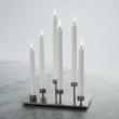 Kép 1/5 - Buster+Punch Machined Candelabra szatén rozsdamentes acél asztali gyertyatartó / UK-MA-CAN-ST-A