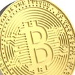 Kép 4/5 - Metalmorphose matt arany bitcoin érme kulcstartó MTM138-02