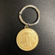 Kép 2/2 - Metalmorphose matt arany bitcoin érme kulcstartó MTM138-02