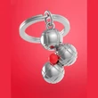 Kép 3/5 - Metalmorphose fényes króm petanque golyók kulcstartó MTM141-01